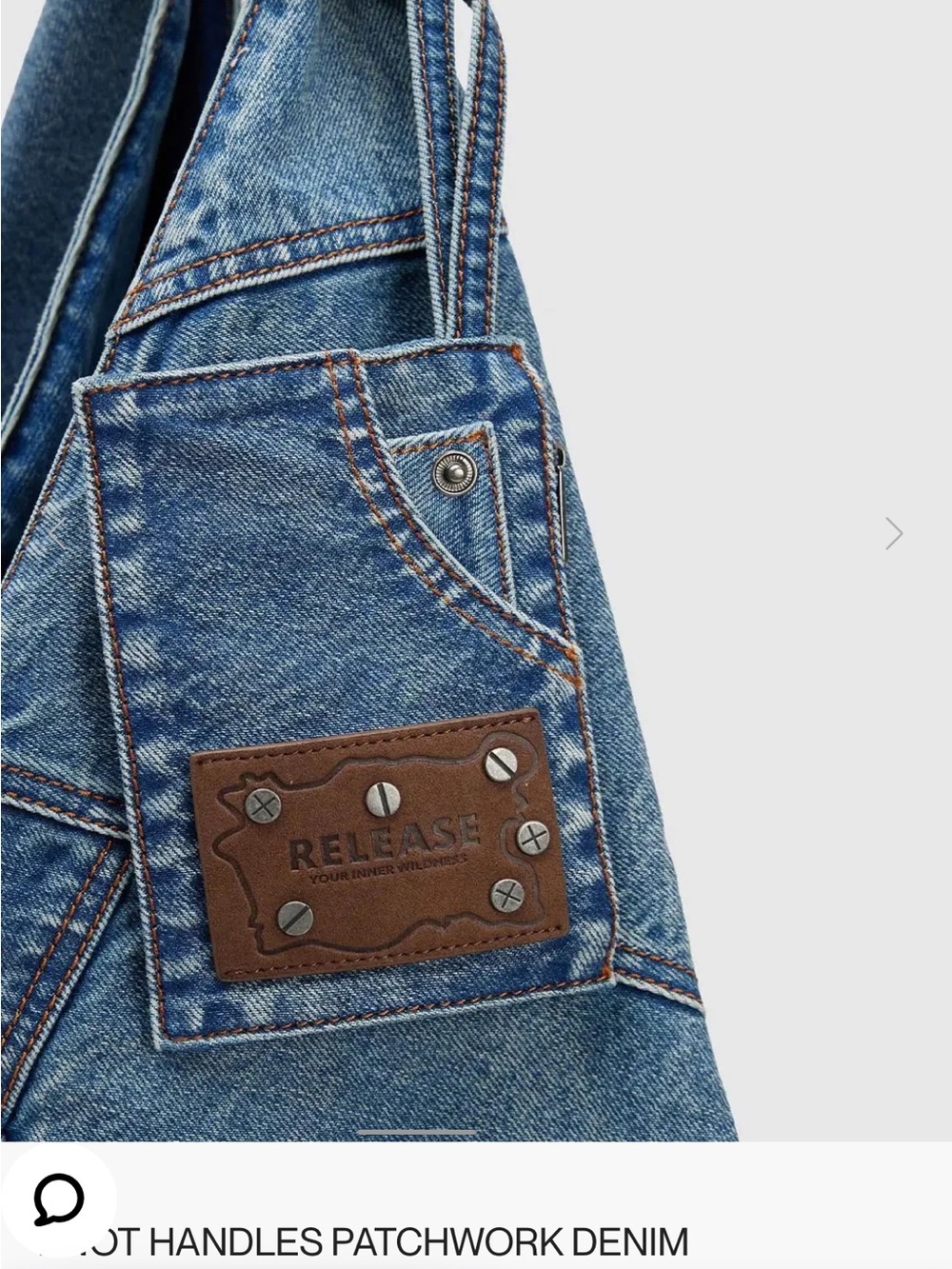 Urban Revivo Denim shoulder  bag with pockets and strap - Picture 8 of 10